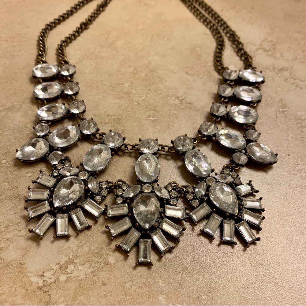 BaubleBar Crystal Feather Bib necklace - Picture 4 of 5